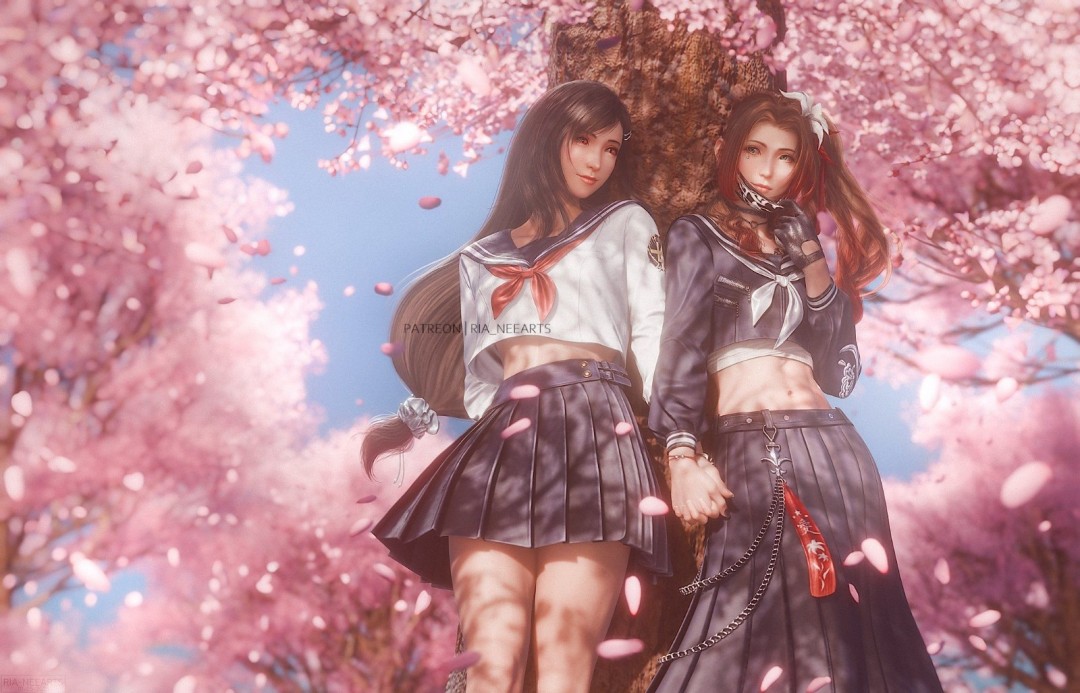 伊芙和蒂法3D美图：服装互换无违和感 身材都完美