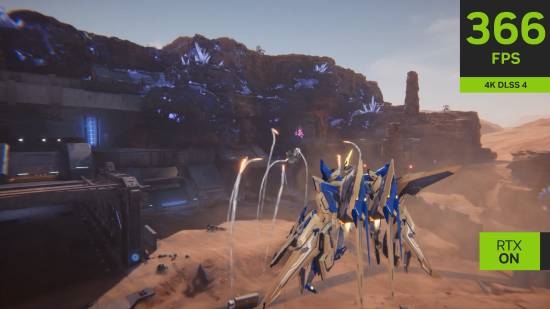 英伟达晒《解限机》DLSS 4实机：4K帧率暴涨4.6倍！