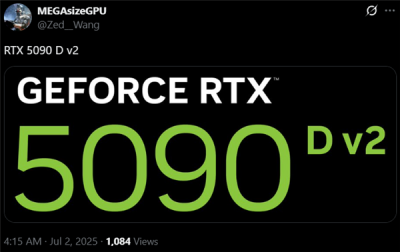不叫5090DD！NVIDIA中国特供新卡定名RTX 5090D v2：不降价-萌图百科