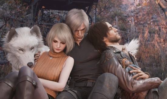 《生化4》3D艺术图！里昂王阿姨相拥入眠-萌图百科