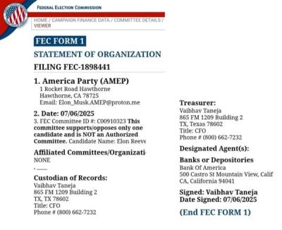 不管特斯拉死活了吗！马斯克自成立美国党同时开干驴和象-萌图百科