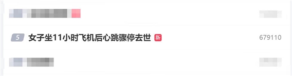 女子坐11小时飞机后心跳骤停：最终不幸去世-萌图百科