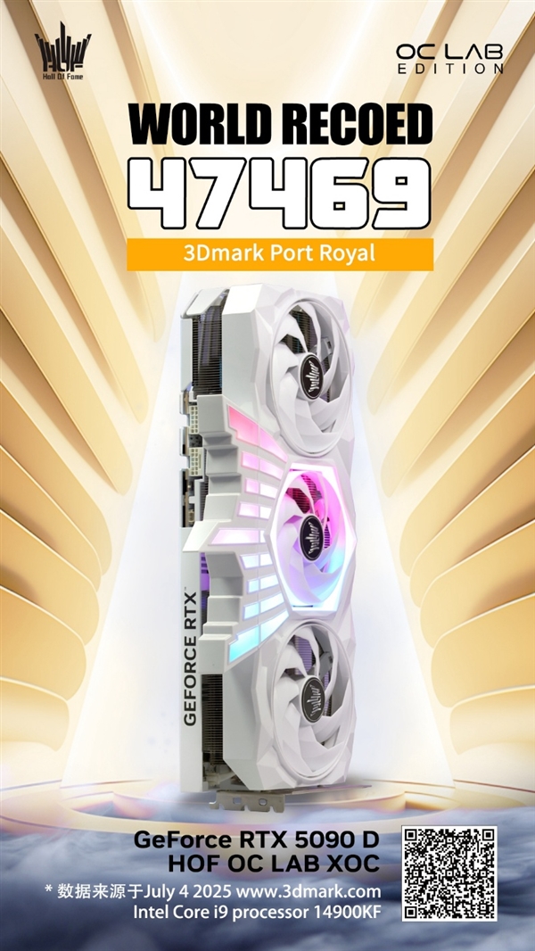 冲击榜首！影驰RTX 5090 D名人堂显卡打破3Dmark超频纪录-萌图百科