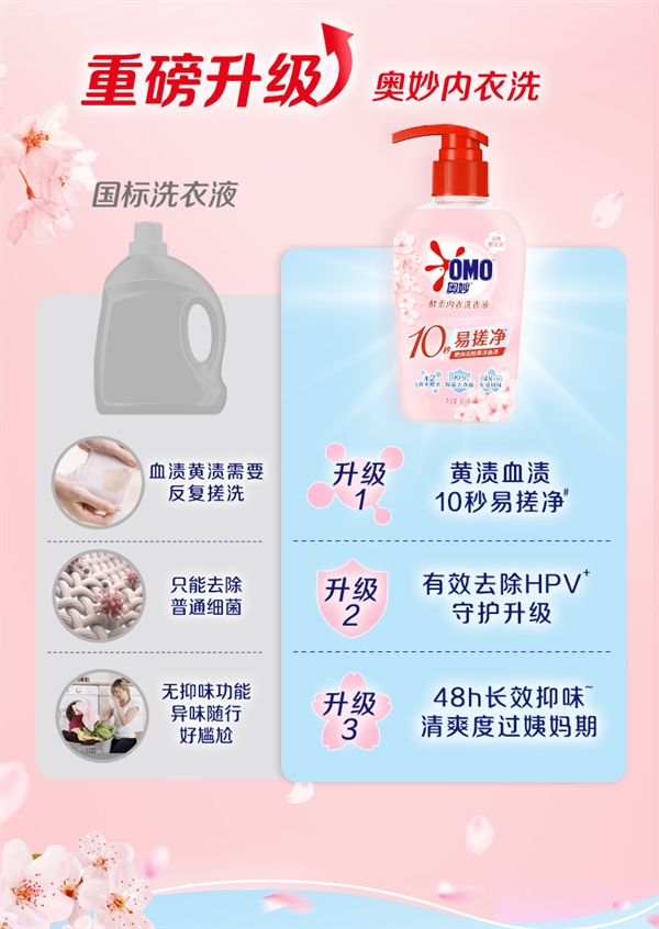 彻底杀菌清洁！奥妙酵素内衣洗衣液大促：限时8.3元/瓶