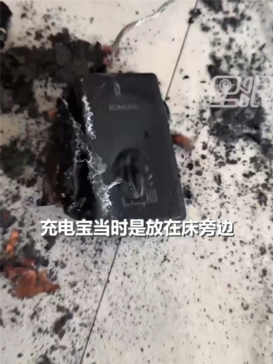 罗马仕充电宝充电起火床垫被烧毁 女子睡梦中被惊醒-萌图百科