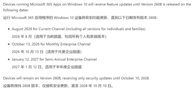 Windows 10用户注意！微软确认Microsoft 365停止支持日期-萌图百科