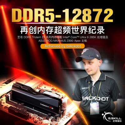 芝奇DDR5内存由法国超频好手bl4ckdot创下DDR5-12872最高速度超频世界纪录-萌图百科
