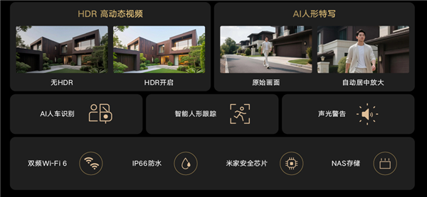 249元 小米室外摄像机4发布：4K画质 AI人车识别
