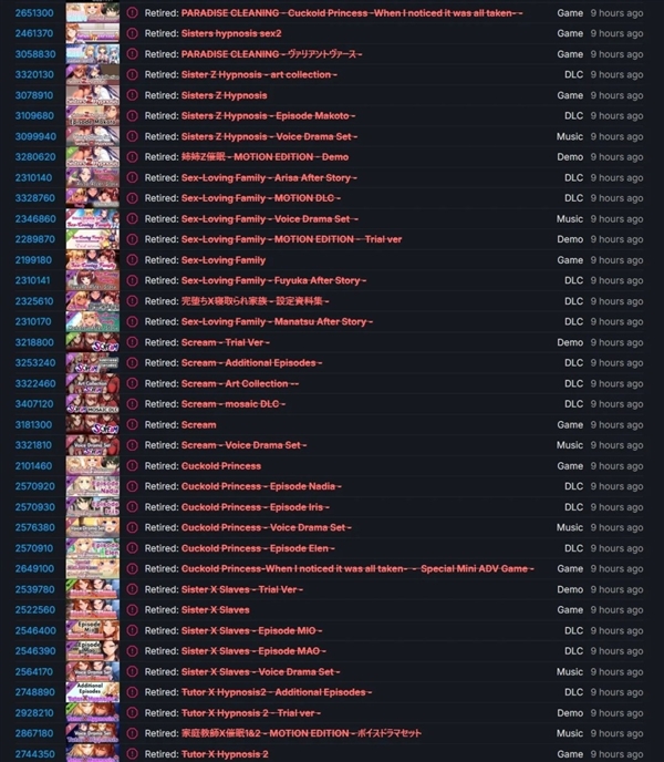 为应对新条例发布 Steam部分成人游戏被下架