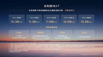 吉利真拼了！续航2100km的全新银河A7新增两车型：售价降至9.78万-萌图百科