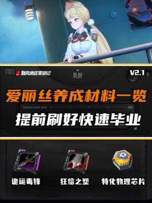 《绝区零》爱丽丝材料提前刷，拿到手直接毕业-萌图百科