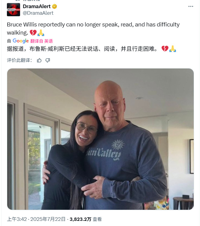 令人哀叹！70岁的布鲁斯·威利斯已无法说话和走路-萌图百科