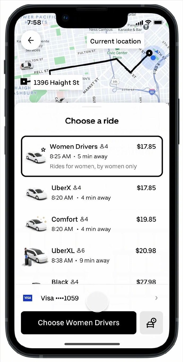 女乘客可选择女司机 Uber在美国试点网约车新方案-萌图百科
