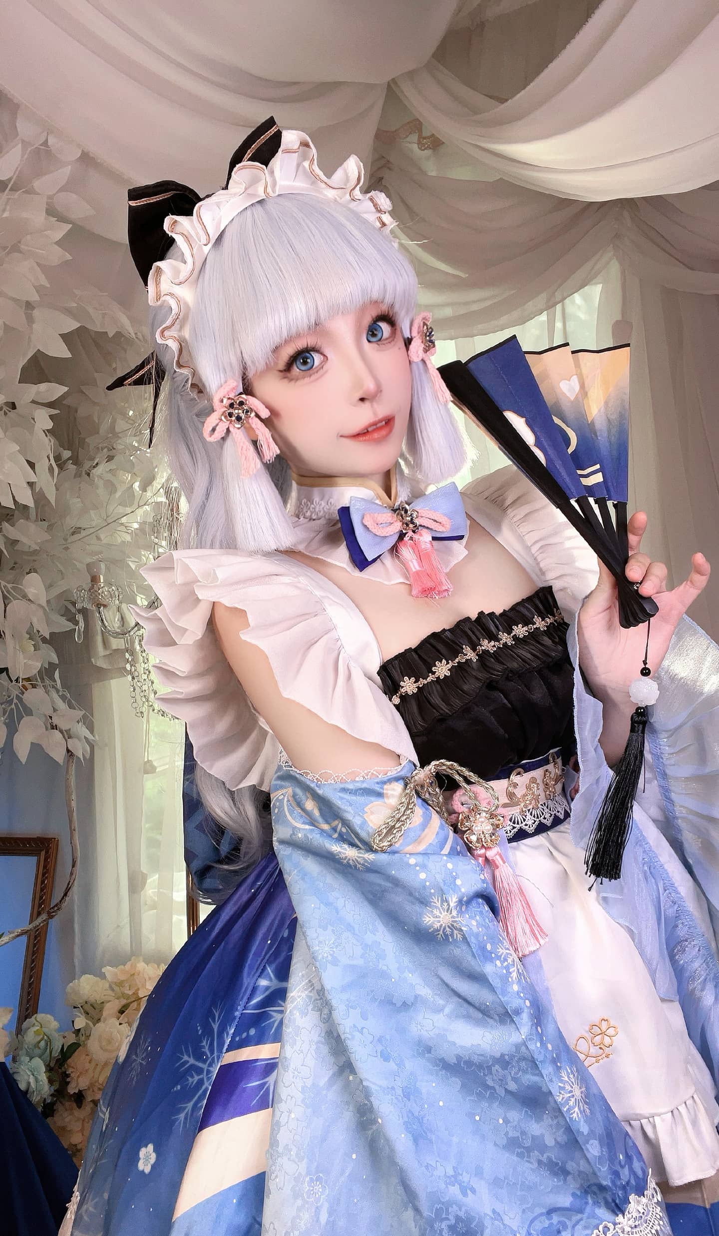 《原神》神里绫华女仆cosplay-萌图百科