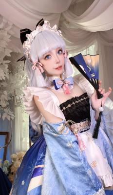 《原神》神里绫华女仆cosplay-萌图百科