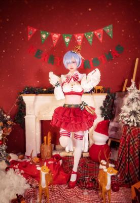 《re:从零开始的异世界生活》蕾姆 圣诞天使cosplay-萌图百科