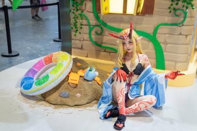 《FGO》茨木童子 水着 cosplay-萌图百科