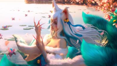 《英雄联盟手游》灵魂莲华 白阿狸cosplay-萌图百科