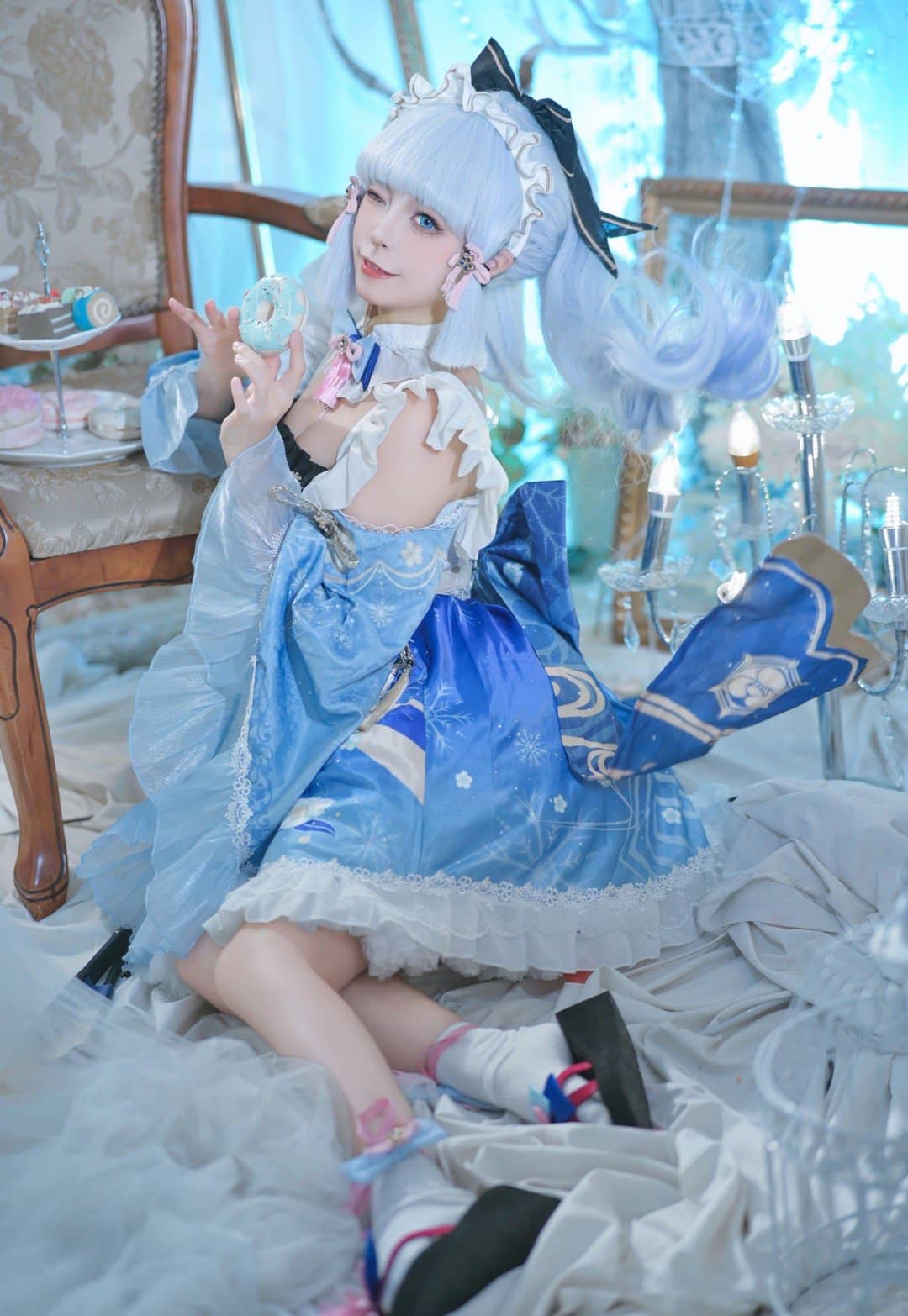 《原神》神里绫华女仆cosplay-萌图百科