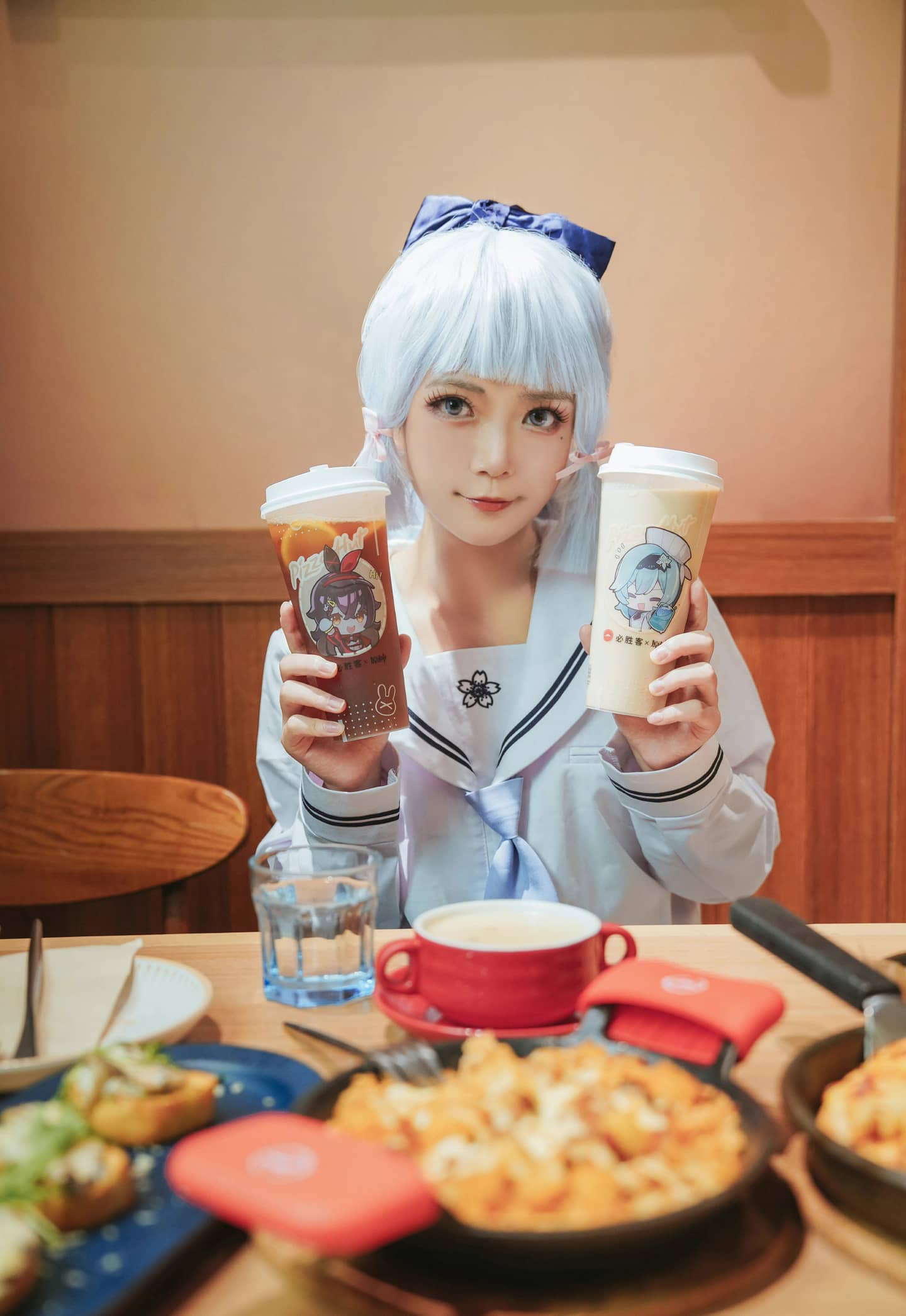 《原神》神里绫华喜茶联名jk制服cosplay-萌图百科
