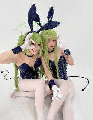 《蔚蓝档案》铁道双子兔兔cosplay-萌图百科