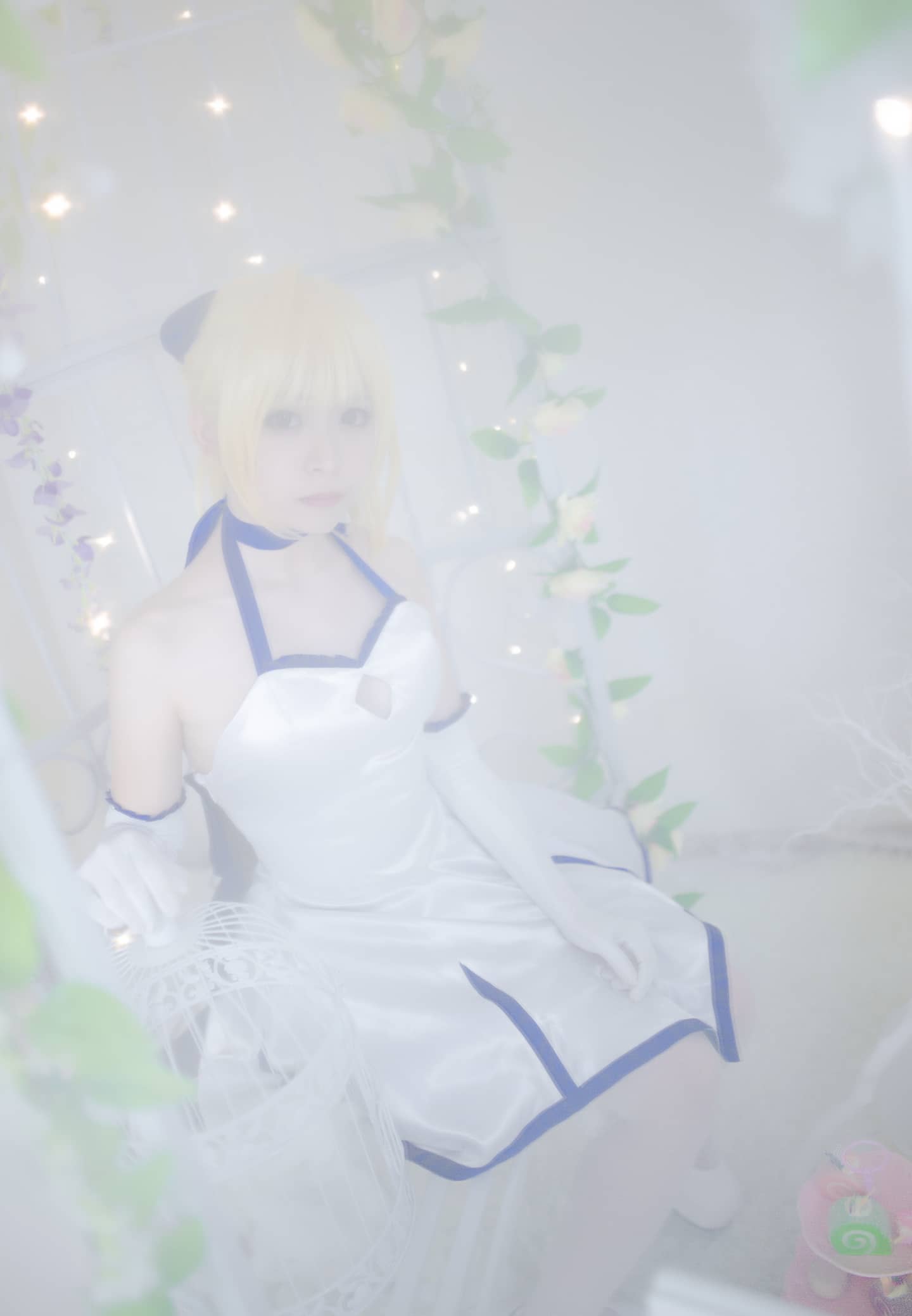 型月十年之Saber lily蓝百合礼服Cosplay-萌图百科