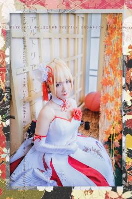 阿尔托利亚·潘多拉贡saber仙鹤礼服ver.cosplay-萌图百科