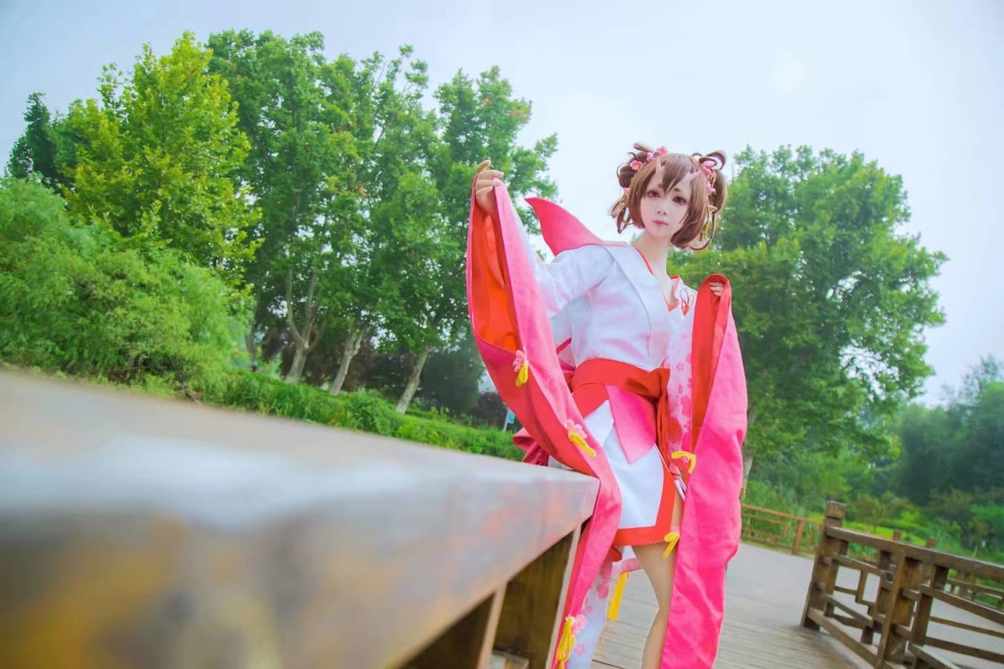 阴阳师桃花妖cosplay,一只桃花的妖怪-萌图百科