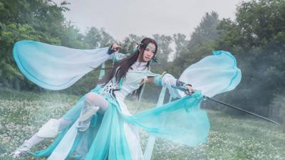 剑网三雪河琴娘cosplay--骤雨初霁-萌图百科