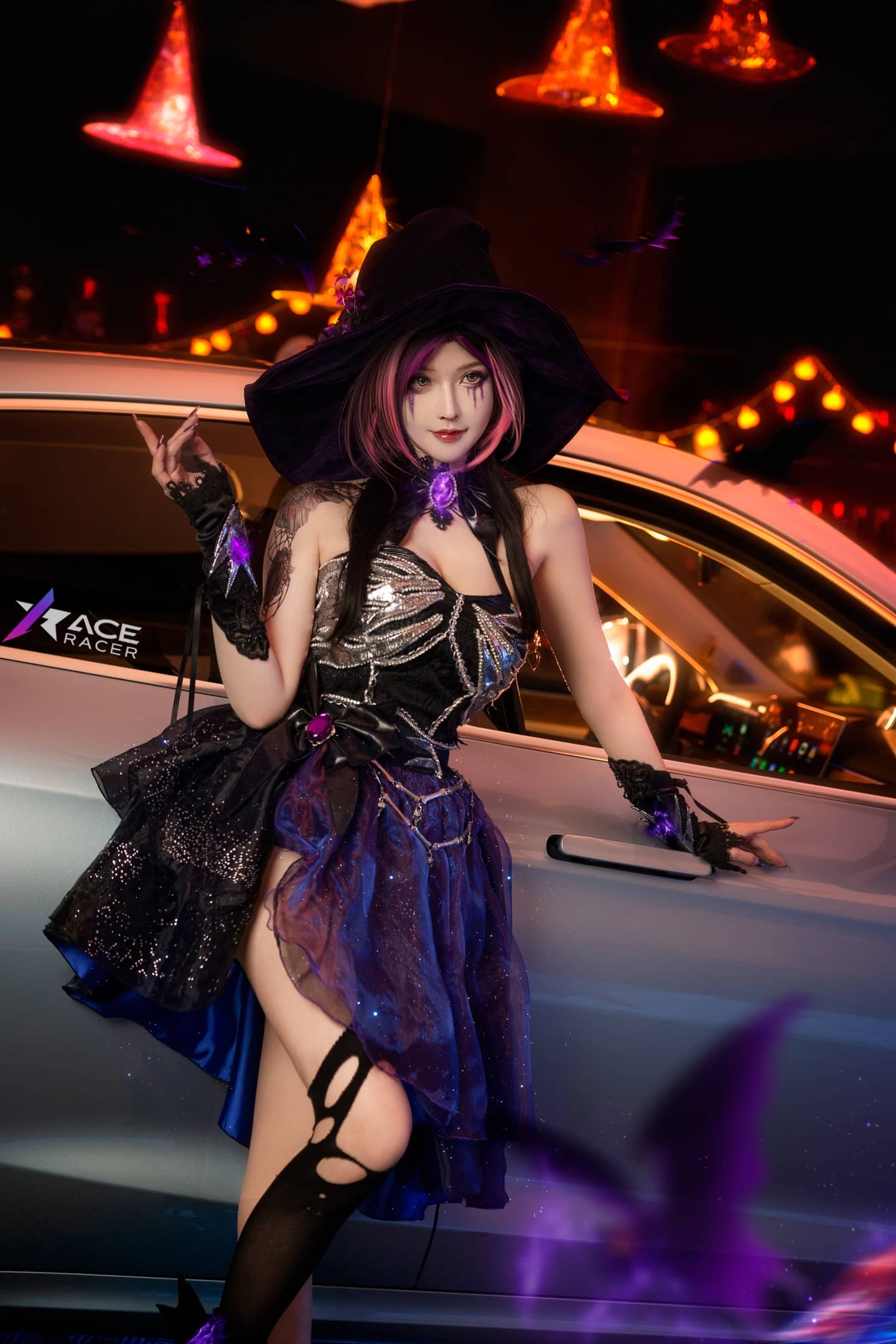 《王牌竞速》蝠翼万圣 魔女cosplay-萌图百科