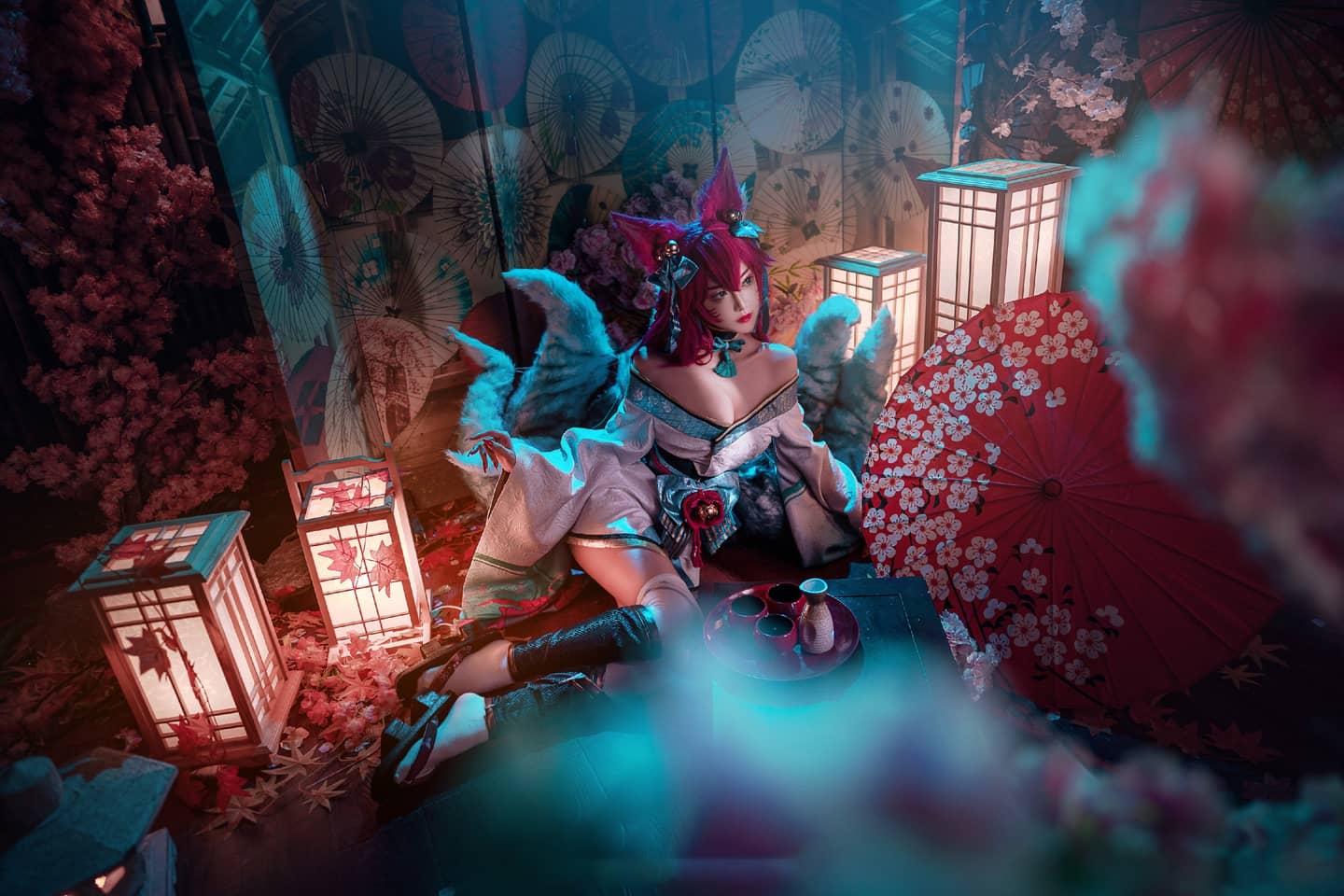 英雄联盟 灵魂莲华·阿狸cosplay-萌图百科