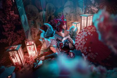 英雄联盟 灵魂莲华·阿狸cosplay-萌图百科