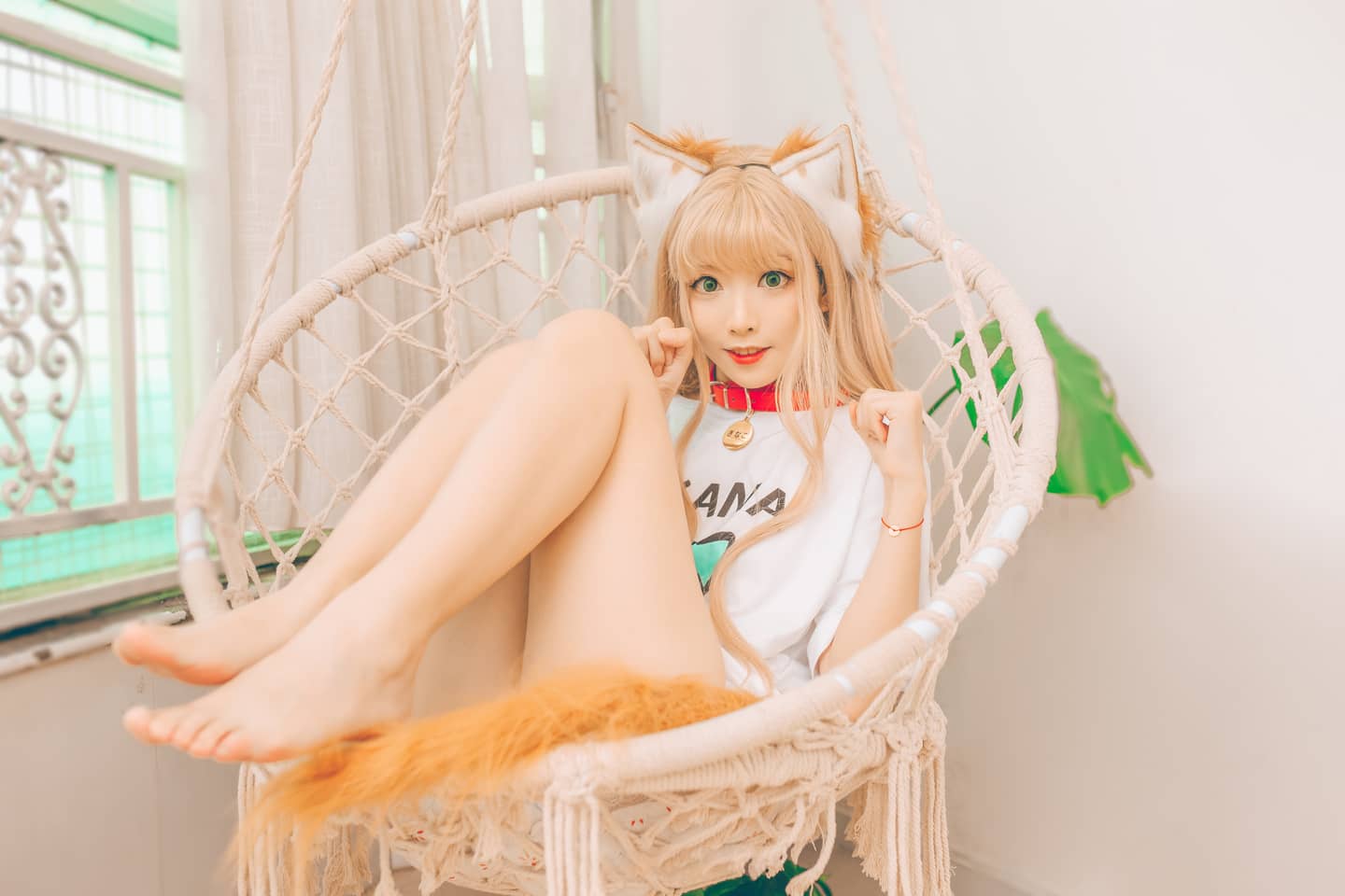 黄豆粉猫娘cosplay-萌图百科