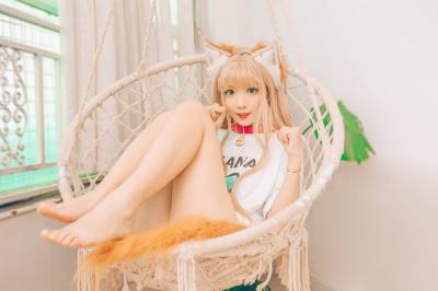 黄豆粉猫娘cosplay-萌图百科