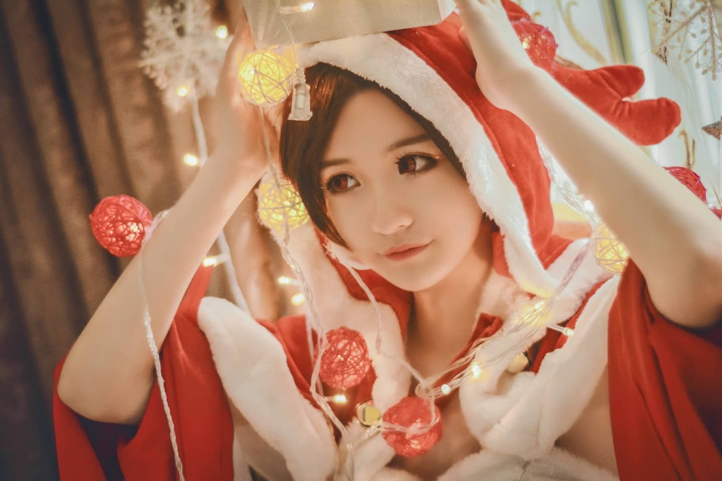 王者荣耀 貂蝉圣诞恋歌cosplay 糖果和我，谁更甜蜜？-萌图百科