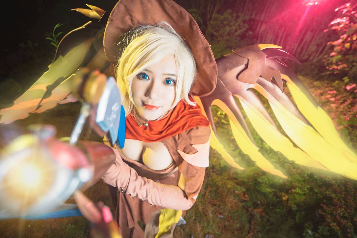 守望先锋万圣节天使Cosplay-萌图百科