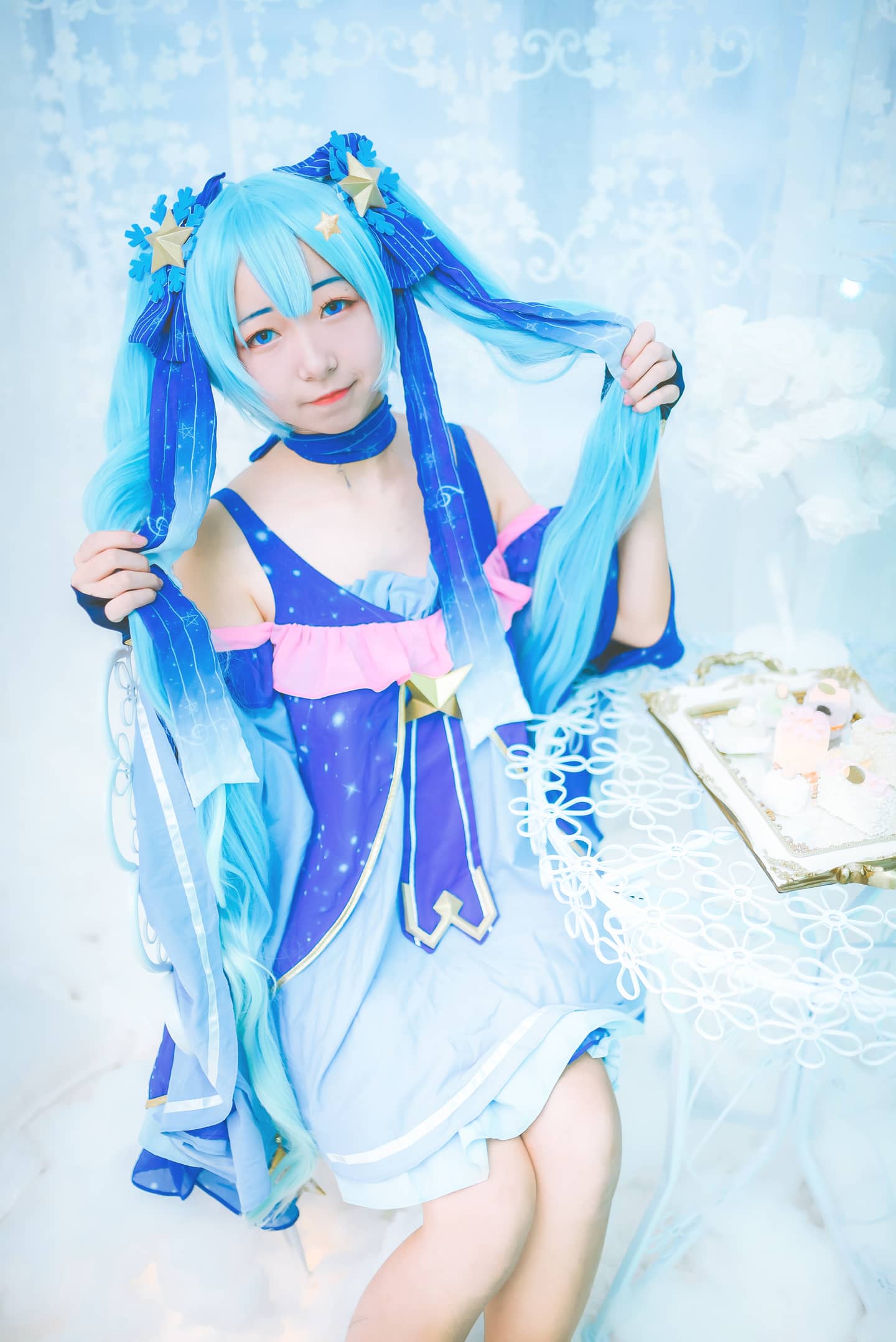 miku星与雪的公主cosplay-萌图百科