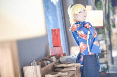 lovelive！！绚濑绘里大正和服未觉醒cosplay-萌图百科