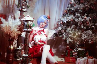 蕾姆——圣诞节限定cosplay-萌图百科