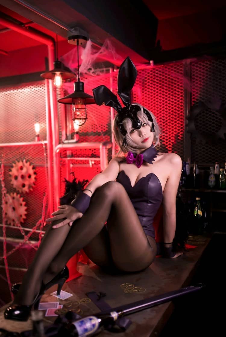 黑贞德兔女郎装cosplay-萌图百科
