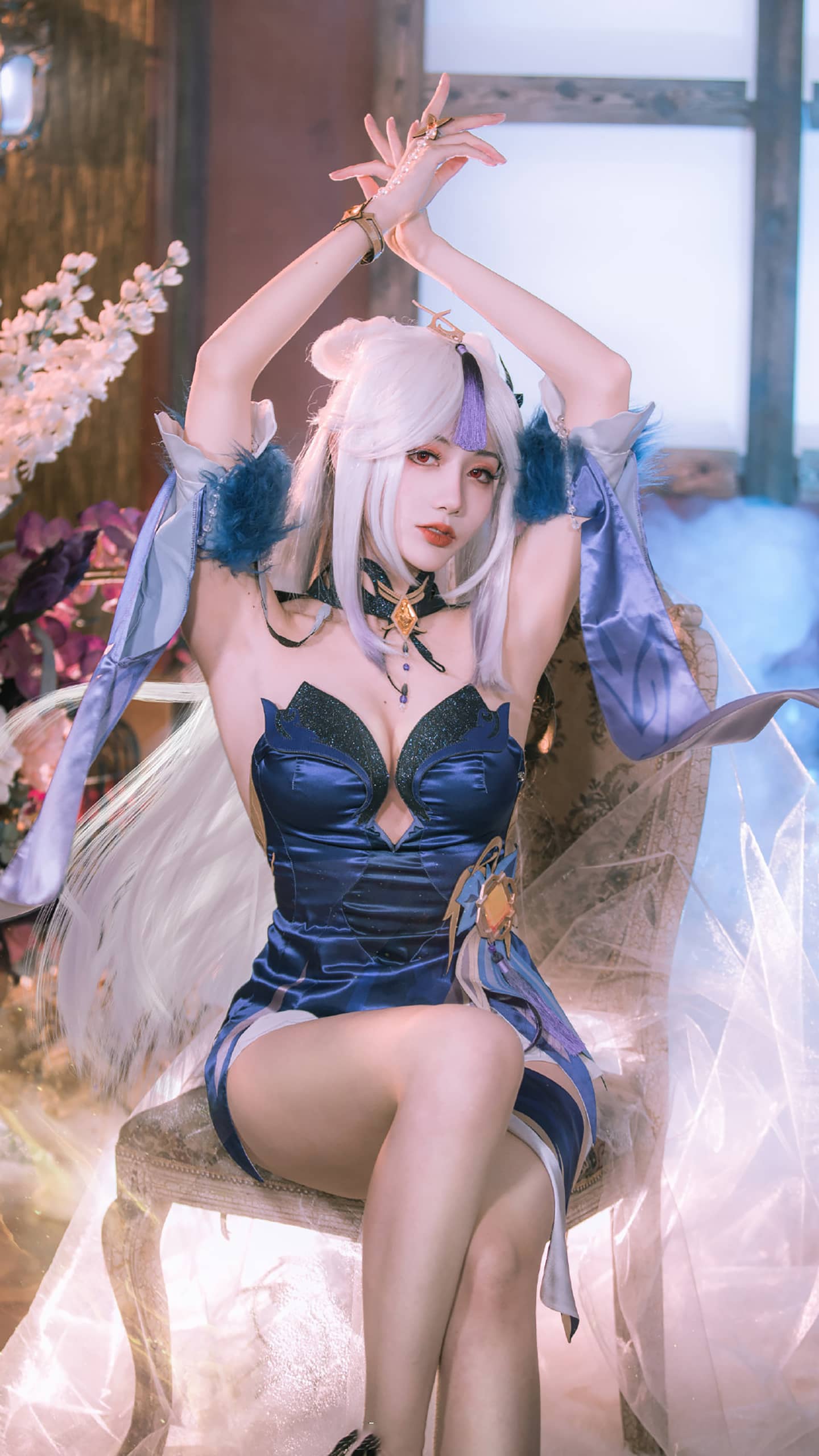 《原神》凝光沙中幽兰cosplay-萌图百科