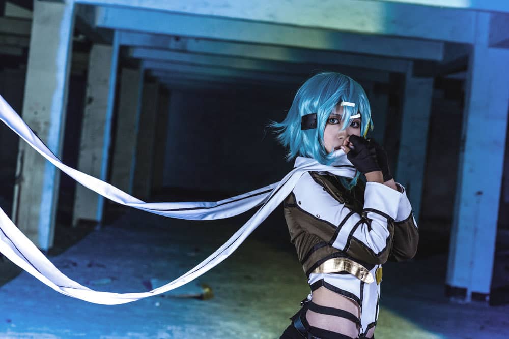 《刀剑神域》朝田诗乃霸气Cosplay-萌图百科