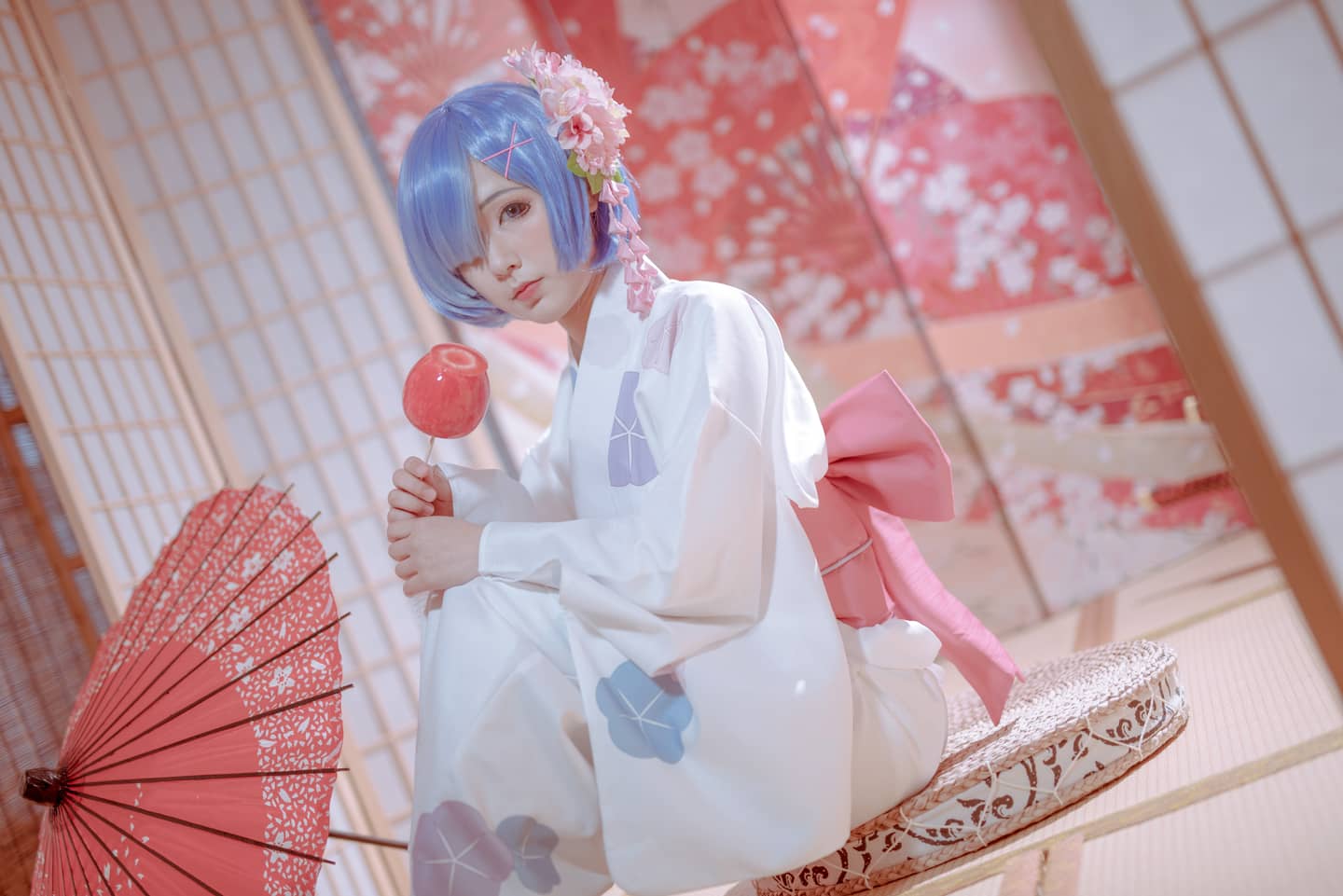 雷姆浴衣cosplay-萌图百科