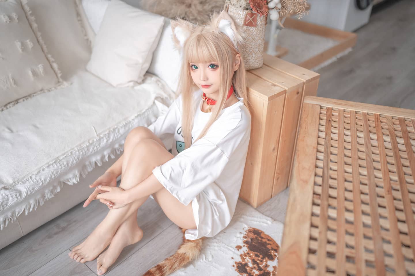 黄豆粉猫娘cosplay-萌图百科