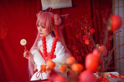 《约会大作战》五河琴里 新年旗袍cosplay-萌图百科