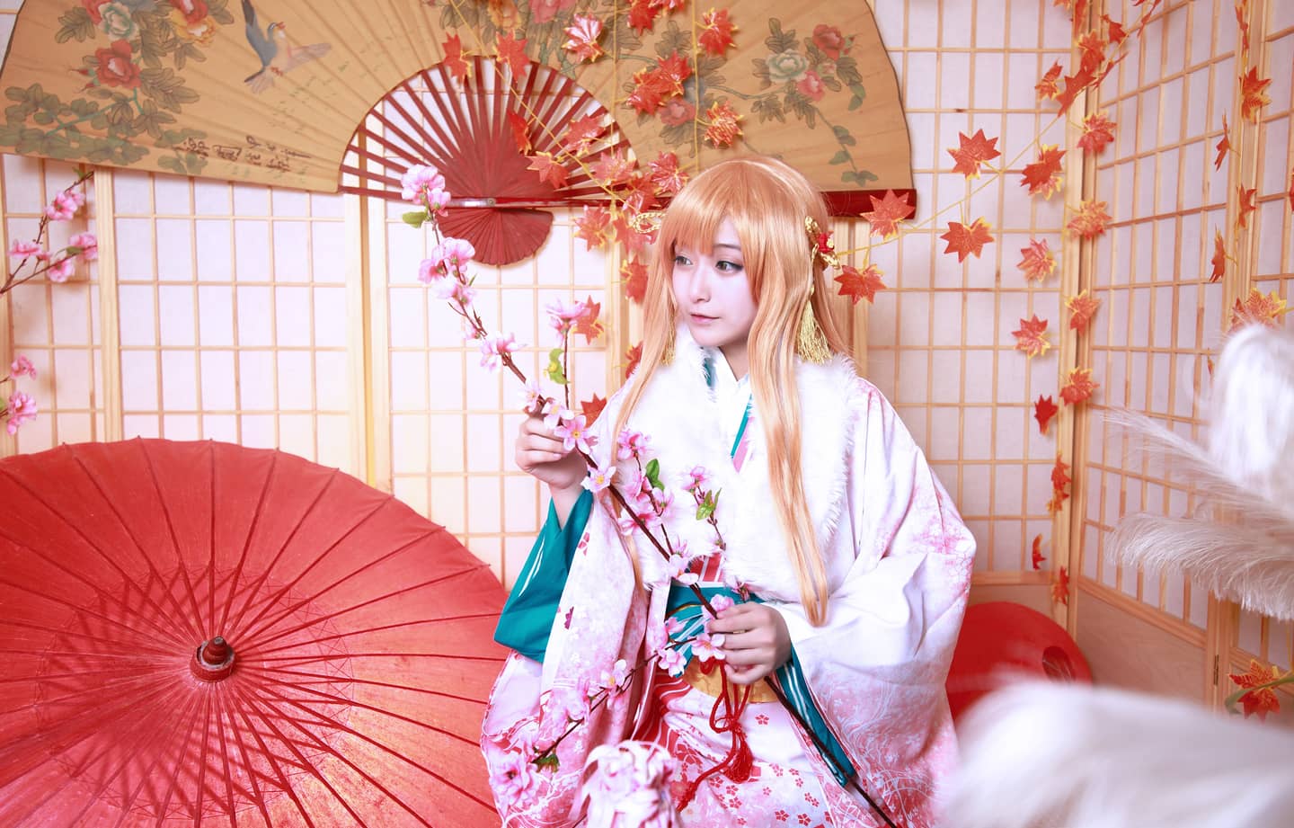 TYA事务所刀剑神域亚丝娜和服cosplay-萌图百科