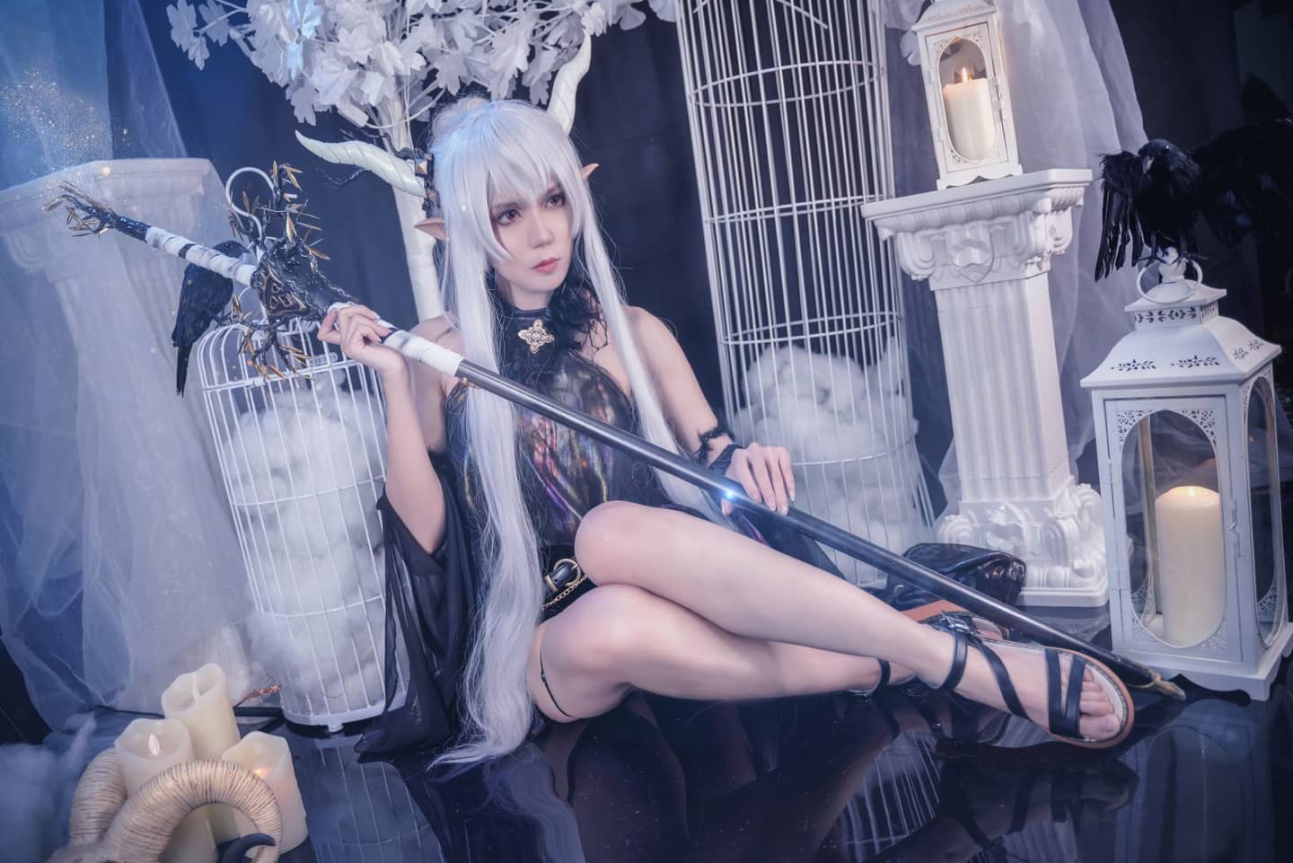 明日方舟 闪灵静谧午夜cosplay-萌图百科
