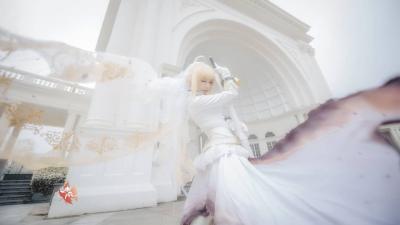 千夜文化COS雪瞳FATE尼禄花嫁-萌图百科