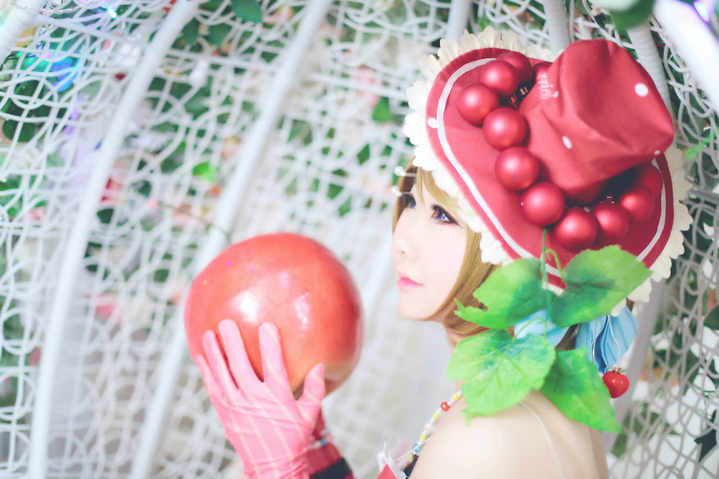 LOVELIVE 小泉花阳 樱桃特典cosplay-萌图百科