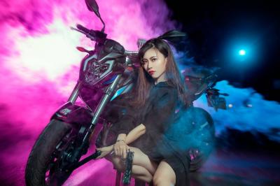 蝉女廖兮 机车少女cosplay-萌图百科
